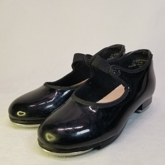 Kid's Capezio Girl's Black Mary Jane Tele Tone Tap Jazz Shoes - Picture 1 of 9